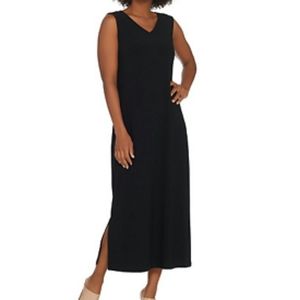 Louis Dell Olio moss crepe tank dress chocolate br